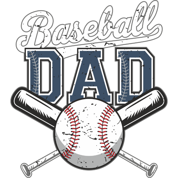 Baseball Dad - 11" x 12.5" DTF Transfer Ready To Press